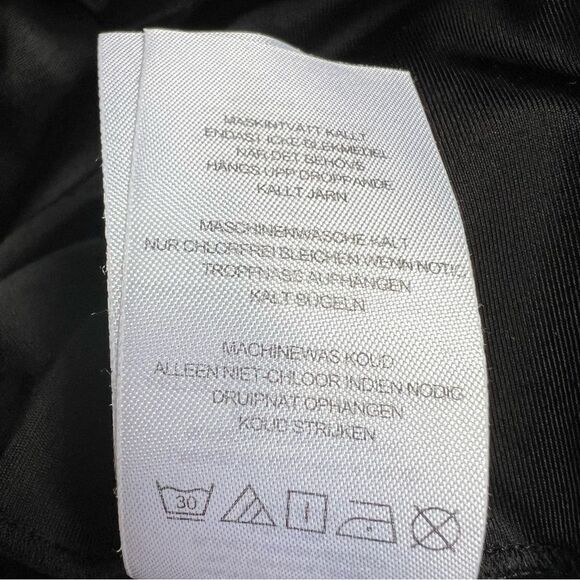 Lysse Skirt Ponte Stretch Pull On Asymmetrical Hem Dot Black Size Large - Picture 9 of 9